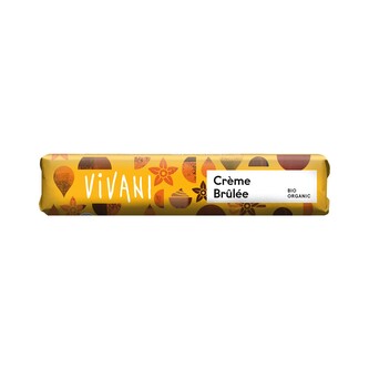 Tyčinka mléčná čokoláda Creme brulée 40 g BIO   VIVANI