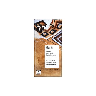 Čokoláda hořká Santo Domingo 70 % 100 g BIO   VIVANI