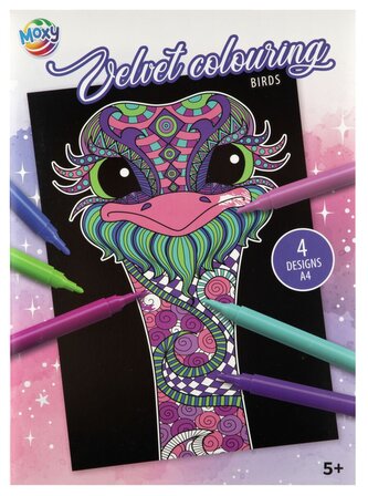 Sametové omalovánky 4xA4 - ptáci