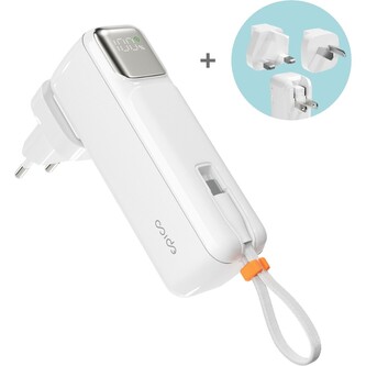 Epico UltraPack 2in1 5000mAh cestovní powerbanka a síťový adaptér ET30 - bílá