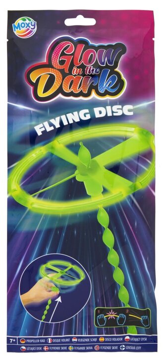 Létací disk svítící ve tmě  - zelený