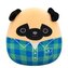 SQUISHMALLOWS Mops ve flanelové košili - Prince, 30 cm