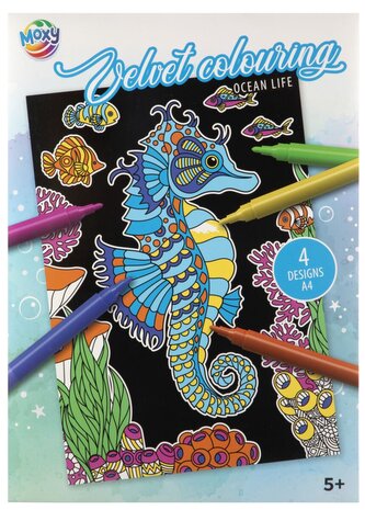 Sametové omalovánky 4xA4 - oceán