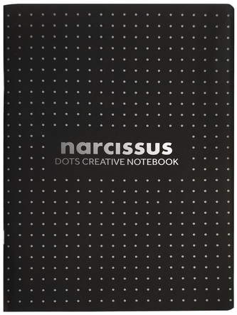 Zeszyt A4 48k w kropki czarny, Narcissus