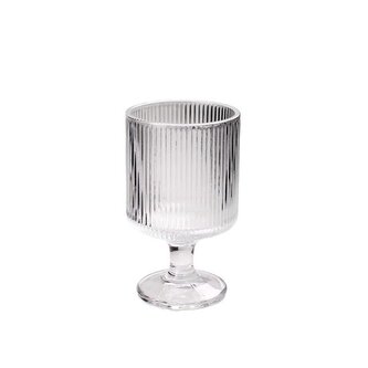 POHÁR NA PODSTAVCI SKLO 6,8X6,8X11CM