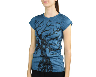 Tričko krátký rukáv SURE, Strom peace, petrolejová M