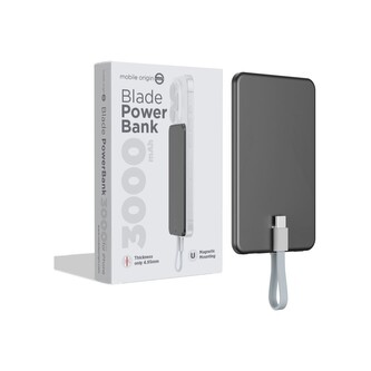 Mobile Origin Blade powerbanka s MagSafe a USB-C kabelem, 3000mAh šedá