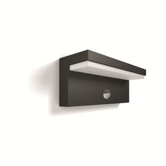 Bustan UltraEfficient venkovní nástěnné svítidlo se senzorem LED 3,8Wlm 2700K IP44, antracitové