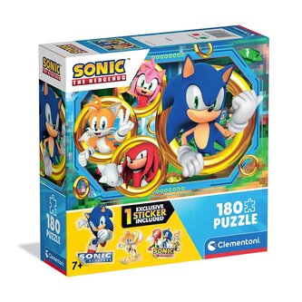 Puzzle super 180 elementów. Super kolor  Sonic 1