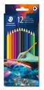 Pastelky "175 C", 12 barev, sada Multivesmír 1, šestihranné, STAEDTLER 175C12E2-1