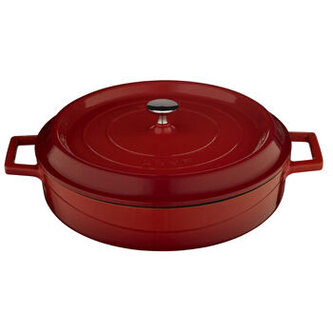 Kastrol Ø 24 cm, 2,4 l, litinový, červený LAVA METAL LVYST24K2R