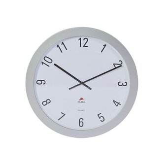 Nástěnné hodiny Horgiant - plast, 60 cm, stříbrné