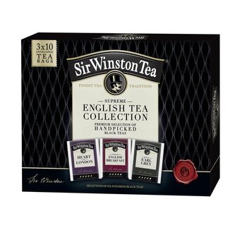 Kolekce černých čajů Sir Winston, 3 x 10 sáčků