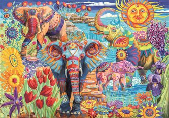 Puzzle 500 elementów. HQ Elephants' Carnival