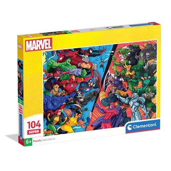 Puzzle super 104 elementów. Superkolor. Marvel