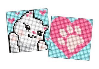 Diamentowa mozaika Kids naklejka - Białe łapy 9x9