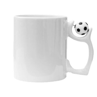 Hrnek potisk,300 ml, bílý, ucho s fotbalovým míčem