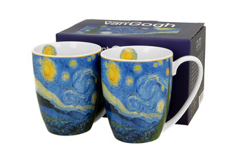 2 kubki classic STARRY NIGHT inspired by Van Gogh