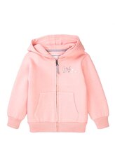 Mikina dívčí s kapucí, Minoti, 8GZTHRU 3, růžová - 80/86