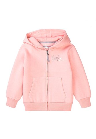 Mikina dívčí s kapucí, Minoti, 8GZTHRU 3, růžová - 80/86