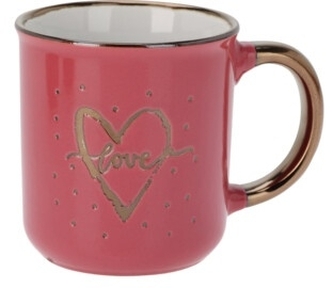Kameninový hrnek Heart 200 ml červený C