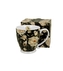 Porcelánový hrnek - anglické růže, černý, 510 ml