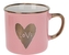 Kameninový hrnek Heart 300 ml růžový E