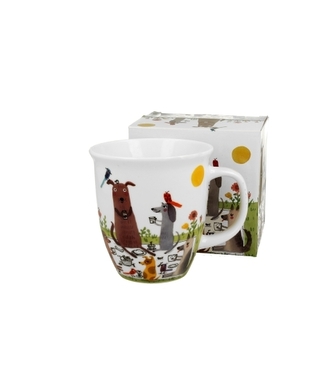 Porcelánový hrnek - psí piknik, 650 ml