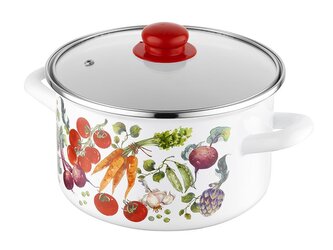 HRNEC SMALTOVANÝ S POKLIČKOU 20 CM 4,1L VEGETABLES