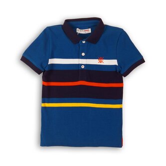 Tričko chlapecké Polo s krátkým rukávem, Minoti, Coastal 1, modrá - 128/134