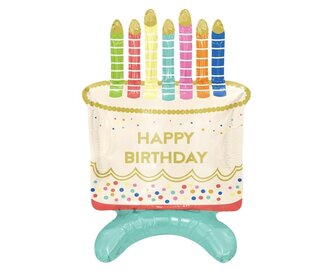 Balon foliowy Tort Happy Birthday 33x48x24cm
