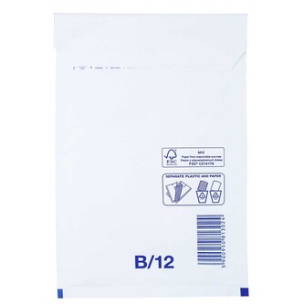 Vikpap - bublinková obálka B12, bílá, 140 × 225 mm - 200 ks