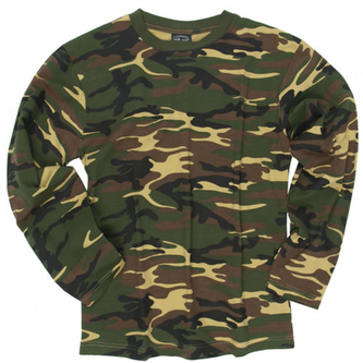 Triko s dlouhým rukávem Mil-tec - woodland, 3XL