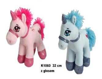 Jednorożec z głosem 32cm MIX