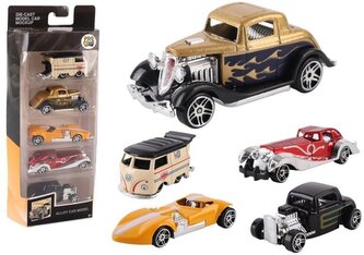 Samochód metalowy Hot Rod 5-pack