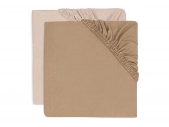 Prostěradlo napínací 120x60 cm 2 ks Wild Rose / Biscuit