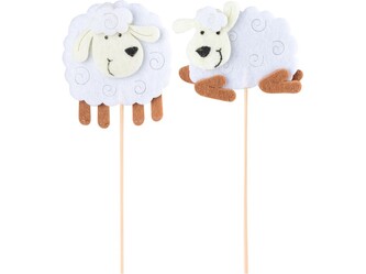 Zápich filc beránek 10 ks, mix