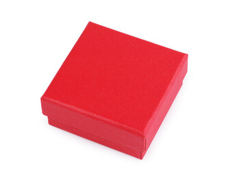 Krabička na šperky 7x7 cm - 12 ks - 2 červená