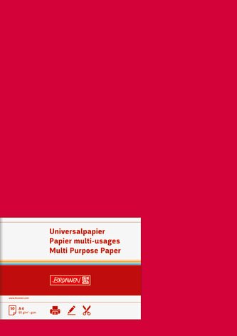Barevný papír A4 universal červený