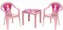 Stolik i dwa krzesła pastel różowy