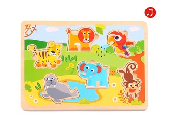 Puzzle so zvukmi Zvieratá z džungle