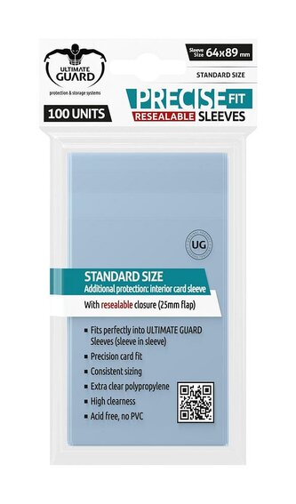 Obaly na karty 64 x 89 mm - (Ultimate Guard Precise-Fit Resealable)