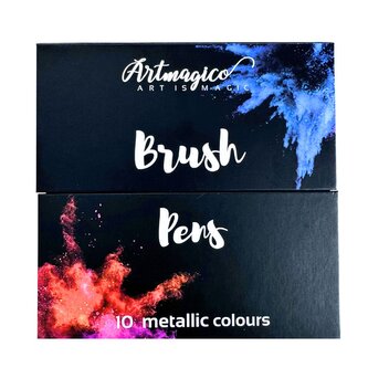 Artmagico Brush pens 10 ks metalické odstíny | 181967