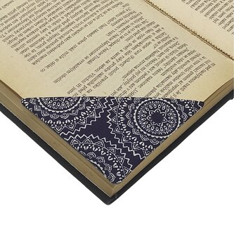 Rohová látková záložka do knihy - Mandaly