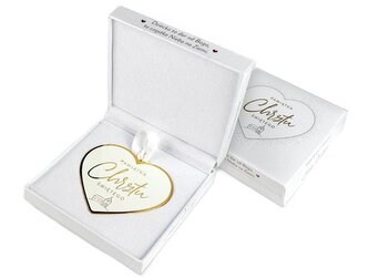 Pamiątka Chrzest w pudełku złoty