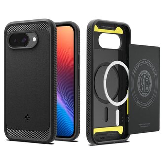 Spigen Rugged Armor MagSafe, matte black - Google Pixel 2025