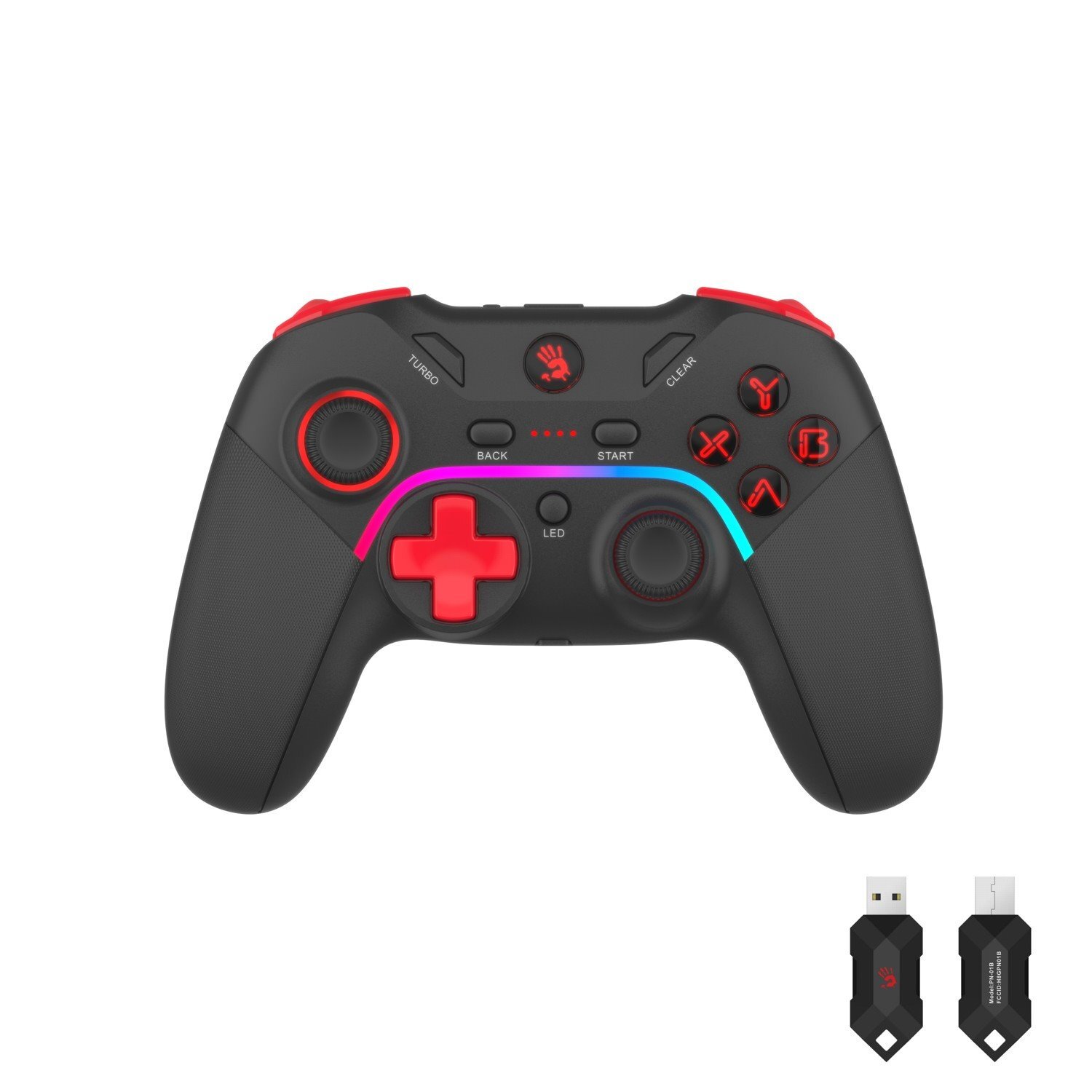 A4tech Bloody GPW70, gamepad, RGB, Dual mode 2,4G+USB, černý