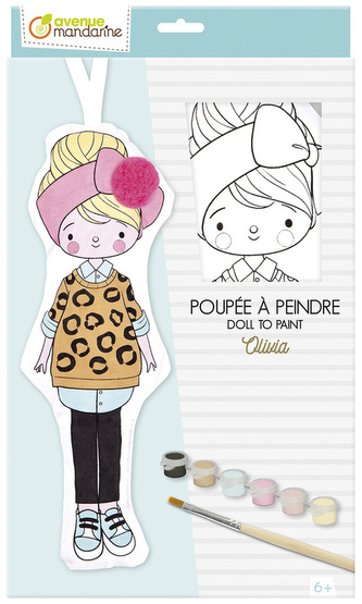 Lalka Olivia tkaninowa do pomalowania, Avenue Mandarine