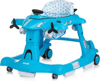 CHIPOLINO Chodítko interaktivní Airplane 3v1 Blue