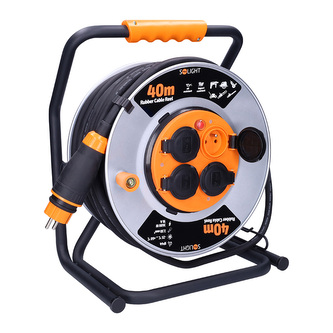 Solight 4z prodlužovací přívod - na bubnu, 40m guma H07RN-F, 3x 2,5mm2, IP44